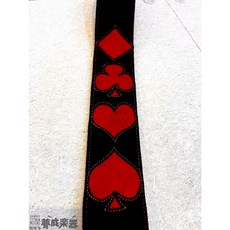 夢成音樂中心 PERRI'S 吉他背帶 撲克 POKE 電吉他背帶 麂皮背帶 麂皮吉他背帶 現貨供應, 1個