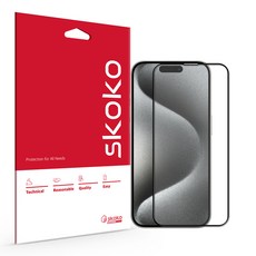 고광택 풀커버 2.5D 9H 강화유리 아이폰15 프로 1매입, 고광택 풀커버 2.5D 9H 강화유리 아이폰15 프로,