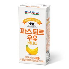 파스퇴르 전용목장 1급A 원유 바나나우유, 190ml, 192개