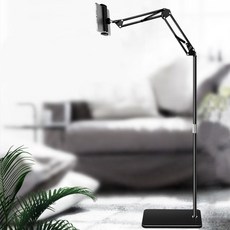 로지 140cm 자바라 스탠드 핸드폰 태블릿 거치대 대형, 블랙, 1개 블랙, 1개