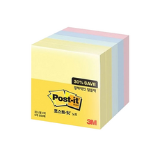 쓰리엠 포스트잇 노트 알뜰팩 654-5A, 혼합색상, 500개입, 2개