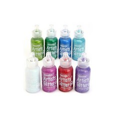 [드림라이프] 제니스 글리터젤 일반8색세트 - POP재료 반짝이젤 POP 글리터겔 반짝이풀, 혼합, 1개