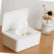 화장대 물티슈 뚜껑 대용량 보관용기 먼지차단 밀폐형 케이스 욕실 주방 수납함, 1개, 물티슈케이스(블루)