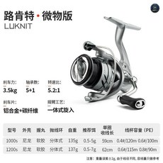 LUKNIT 路肯特二代 溪流版微物紡車輪, 路肯特二代【單搖臂款】微物版,1200S系列