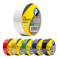 프린텍 전기 절연테이프 [19mmx10m/6칼라/낱개], 6개