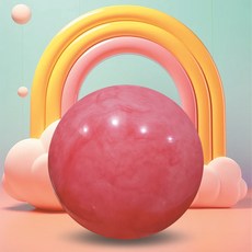 HYLSS 兒童沙灘戲水充氣球 日常實用, 1個, 雲彩紅色22CM:22CM, 1cm