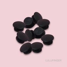 [룰루핑거] 신발 꾸미기 검정 버튼 (10개입) 2K-02-124