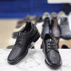 남성 3CM 블랙 데일리 초경량 쿠셔닝 밴딩끈 정장구두 3MQ502 621494