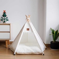 애견 텐트 개집 하우스 고양이집 반려견 강아지집, 1개, 화이트 텐트M(15마리)
