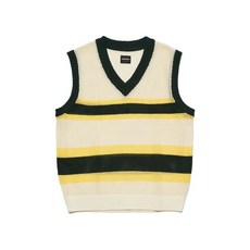 마크엠 브이넥 스트라이프 니트 베스트 MGVCC8302