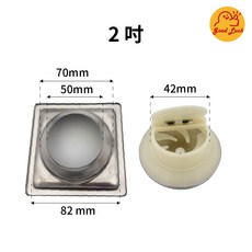 【好運優選】歐式直條防臭地板 排水孔 排水地板 落水頭 防臭味 防蟑螂 自動開關, 2吋