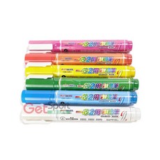 成功牌一芯2用彩繪筆6支入(可乾擦/繪畫/塗鴉/廣告看板/菜單筆/美術創作), 詳見包裝, 1個