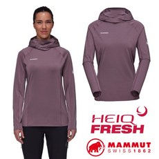 【MAMMUT 長毛象】送》女 抗風防臭彈性抗UV 連帽長袖排汗衣 Selun FL 登山長袖T恤 01430