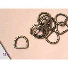 皮舖子 台製20mm高D形環-粗線 D形環 提耳 吊耳 皮件 皮包 皮革 拼布 五金, 金色,50入, 1個