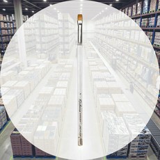 인조투명구성 4호 평붓 12개입 미술작업용 취미그림 캘리그라피펜 동양화붓 동양화재료 그림배우기