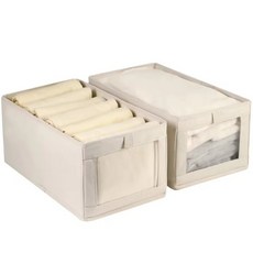 홈앤나우 패브릭 폴딩 수납 정리함 대형, 1개, 아이보리