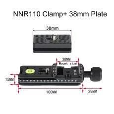 퀵 릴리즈 클램프 슬라이드 레일 삼각대 볼 마운트 어댑터 망원 렌즈 지지판 카메라 아르카용, 색상: 1. NNR100S