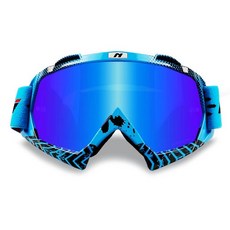 NENKI 성인 청소년용 더트 바이크 고글 MX ATV 오토바이용 OTG 라이딩 서림 방지 블루 렌즈 UV400 보호, Arrow Blue,blue Tinted Lens