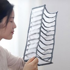 (11칸) 칸칸이 메쉬 옷정리함 다용도 서랍정리함 속옷 양말 정리함, 01_블랙, 1개