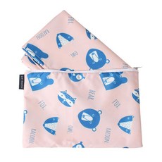 휴대용 단면 방수 소풍 돗자리 + 파우치 세트, 동물친구들