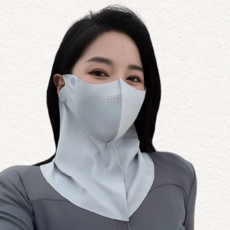 透氣錦綸防曬面罩 護頸一體式 騎行戶外防曬, 【銀河灰】 防曬面罩, 均碼