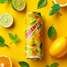 Halal Mojito Fresh Mango Flavor (Non-Alcoholic) 모히토 프레시 망고 (논알코올), 1개, 500ml