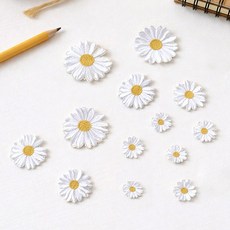 리빙키 데이지꽃 와펜 패치 열접착 세트 13종 C-04