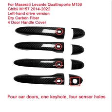 마세라티 레반테 콰트로포르테 M156 기블리 M157 LHD/RHD 2014-2022용 4도어 핸들 커버 스티커형 드라이 카, 04 A LHD 1KH 4SH