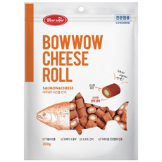 바우와우 치즈롤 강아지간식, 연어맛, 200g, 5개