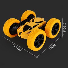 YYTY 遙控雙面特技車 360度翻滾, 黃色, 1套