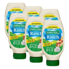 히든벨리 오리지널 랜치 샐러드 드레싱 앤 토핑 Hidden Valley Original Ranch, 591ml, 6개