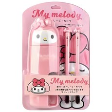 GOYES 산리오 양치컵 칫솔컵 세트 헬로키티 휴대용 칫솔 케이스, 1개, 마이멜로디