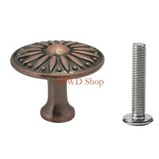 싱글 홀 캐비닛 핸들 서랍장 홈 가구 설치, 1개, 1. red antique