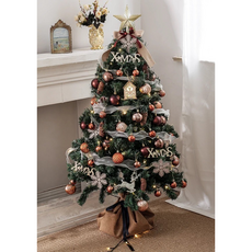 150公分咖啡色噴雪聖誕樹 贈燈串工具 大廳聖誕節裝飾, 1個, NA