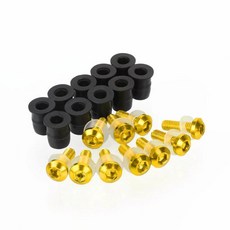 오토바이 앞유리 볼트 장착 나사 키트, 1개, 3. Gold