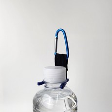 등산 캠핑용 카라비너 생수병 홀더 물통 고정 클립, 블루, 1개