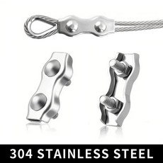 1 10PCS M2 M8 볼트 와이어 간단한 클램프 더블 스테인레스 클립 케이블 캘리퍼스 패스너 트 그립 스틸 DIY 로프, M3 1PCS