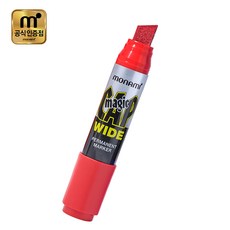 모나미 매직캡 와이드 굵은촉 13mm, 레드, 1개