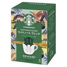 스타벅스재팬 오리가미 라이트노트 블렌드 5개입 일본커피 일본드립커피, 1개