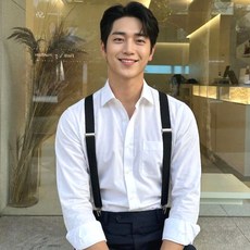 로얄리노 남자 서스펜더 팬츠 정장 멜빵 웨딩