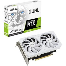 ASU사스 SASus 듀얼 NVIDIA GeForce RTX 3070 V2 OC Edition 게이밍 그래픽 카드PCIE 4.0 8GB GDDR6 메모리 LHR HDMI 2.1, White_DUAL-RTX3060-O8G-WHITE, White