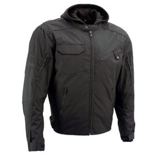 밀워키 Leather Men's Motorcycle Textile Nylon Jacket with CE Armor and Removable Hoodie XX Large 3033, Mpm17017-black