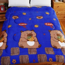 法蘭絨暖暖被 雙人保暖冬被毯 萌系卡皮圖案, 萌系卡皮(超取限一件)