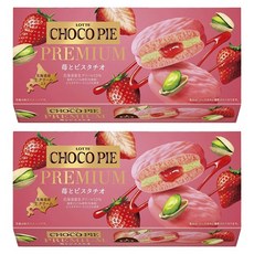 LOTTE 日本樂天 頂級巧克力派 草莓與開心果口味 6入, 2個