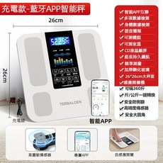 家用高精度體脂秤 充電專用稱, 1個, 充電款【APP體脂秤】精准測脂 資料分析