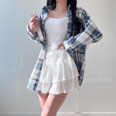 투디 러블리 2단 캉캉 플리츠 프릴 미니스커트 레이어드 국내제작 2color