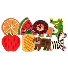 영유아 손감각발달 실꿰기 원목블럭 2종 소근육발달장난감 줄꿰기 두툼한블럭 끈연결, 1세트