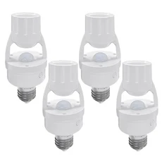 PIR 센서 램프 라이트 전구 E27 스마트 홀더 자동 계단 지하실 소켓 켜기 어댑터 끄기 베란다, 02 4pcs, 1개
