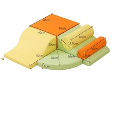 寶寶感統訓練軟包攀爬架 室內早教爬滑梯, 攀爬組合D, 1套