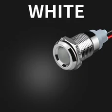 1Pcs 6/8/10/12/16/19/22mm SphericalMetal LED 경고 표시 등 신호 램프 파일럿 와이어 3-6 12-24 220V 전, 01 8mm, 02 12-24V, 05 White Led, 1개